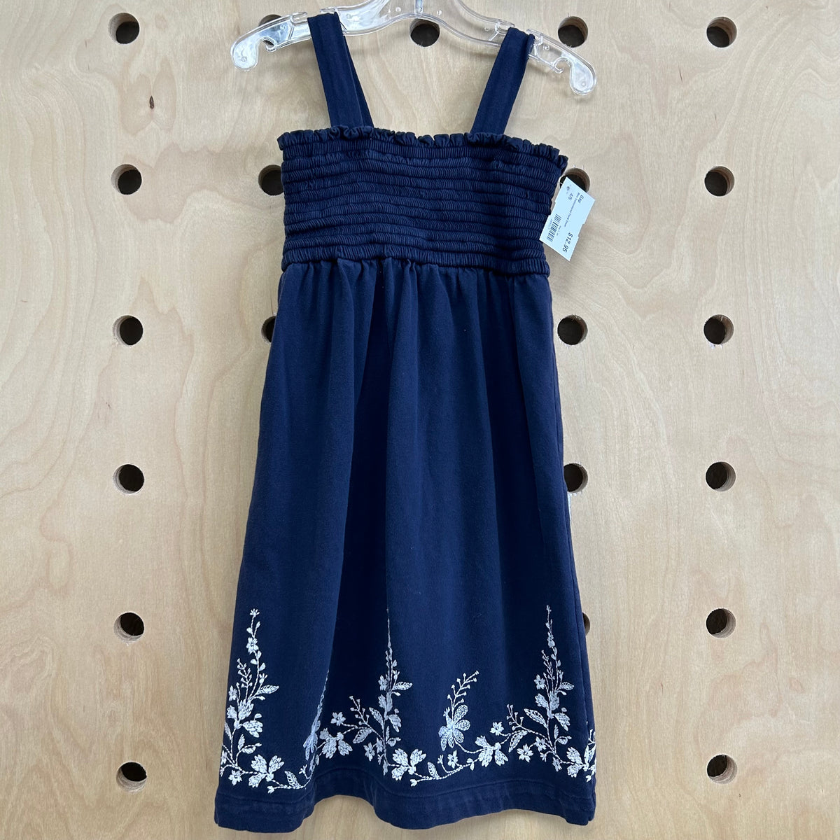 Blue Emboridered Floral Dress