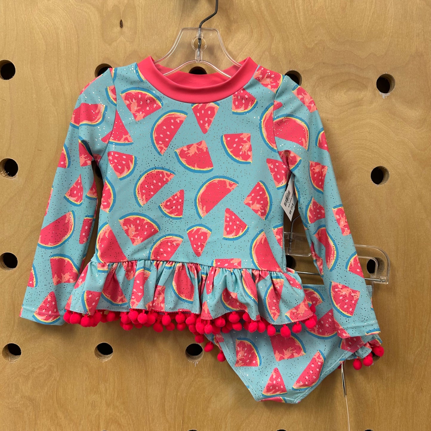 Glitter + Poms Watermelon Swimsuit NEW!