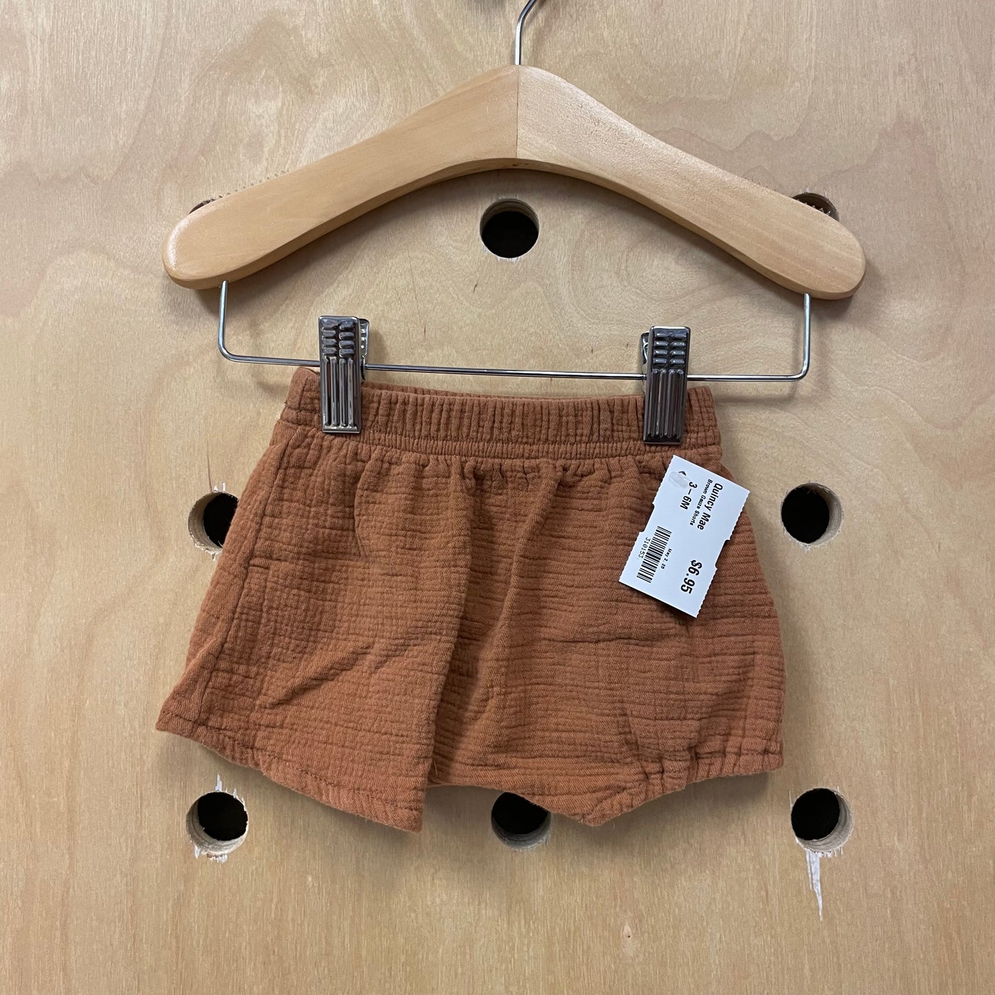 Brown Gauze Shorts
