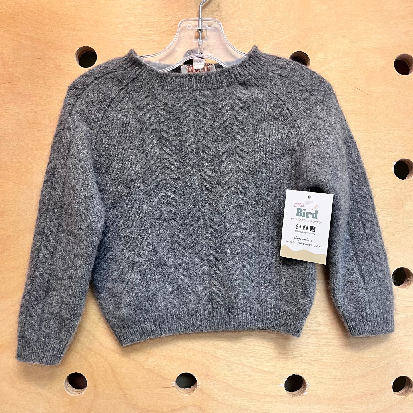 Grey 100% Cashmere Sweater