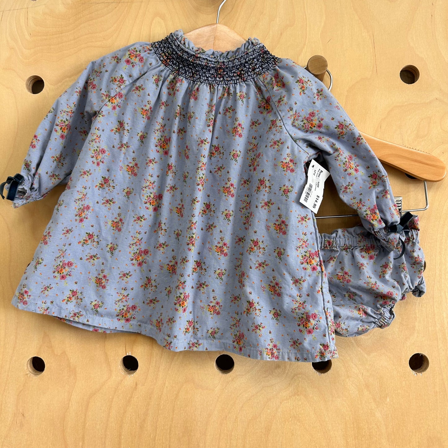 Blue Floral Dress & Bloomers