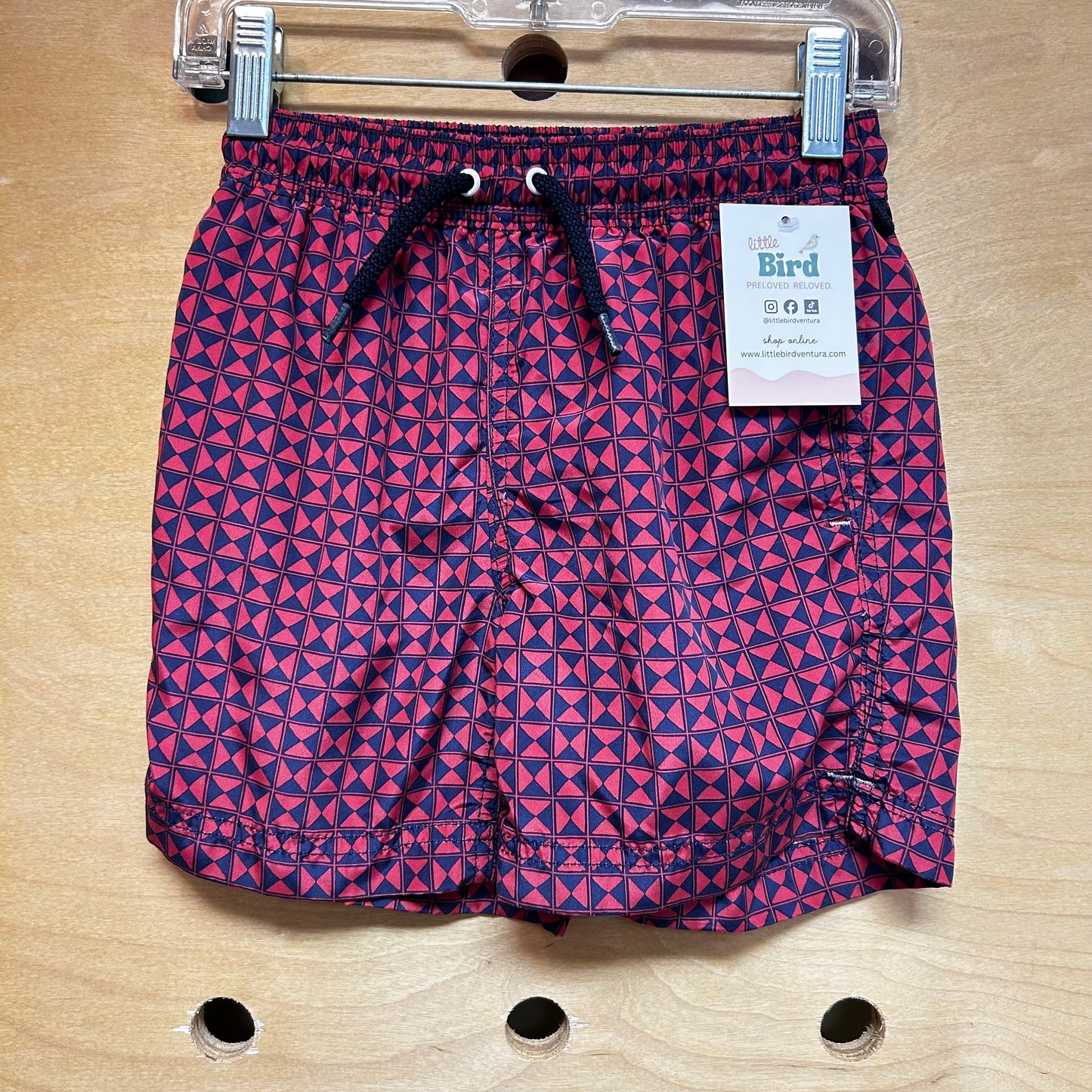 Red & Navy Swim Trunks