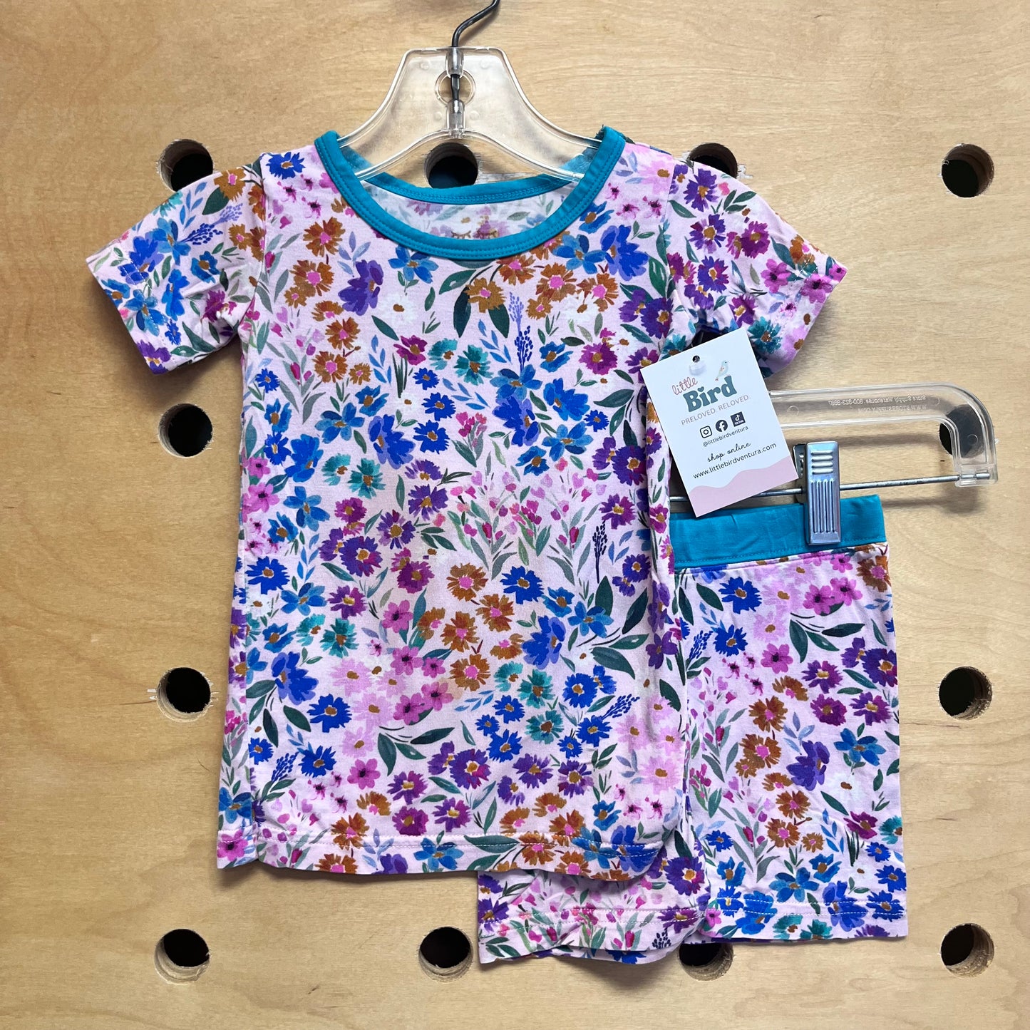Pink/Teal Floral Bamboo Pajamas