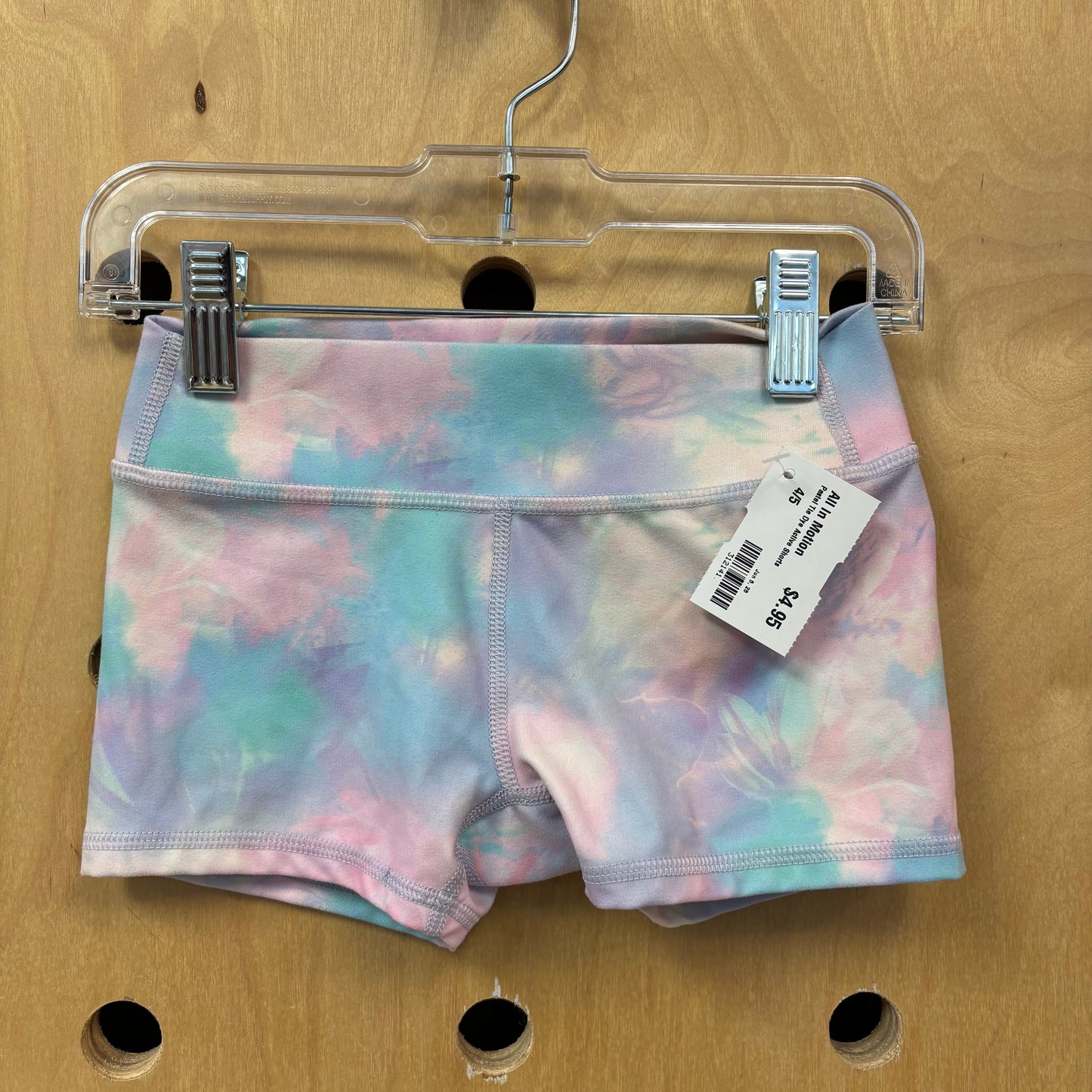 Pastel Tie Dye Active Shorts