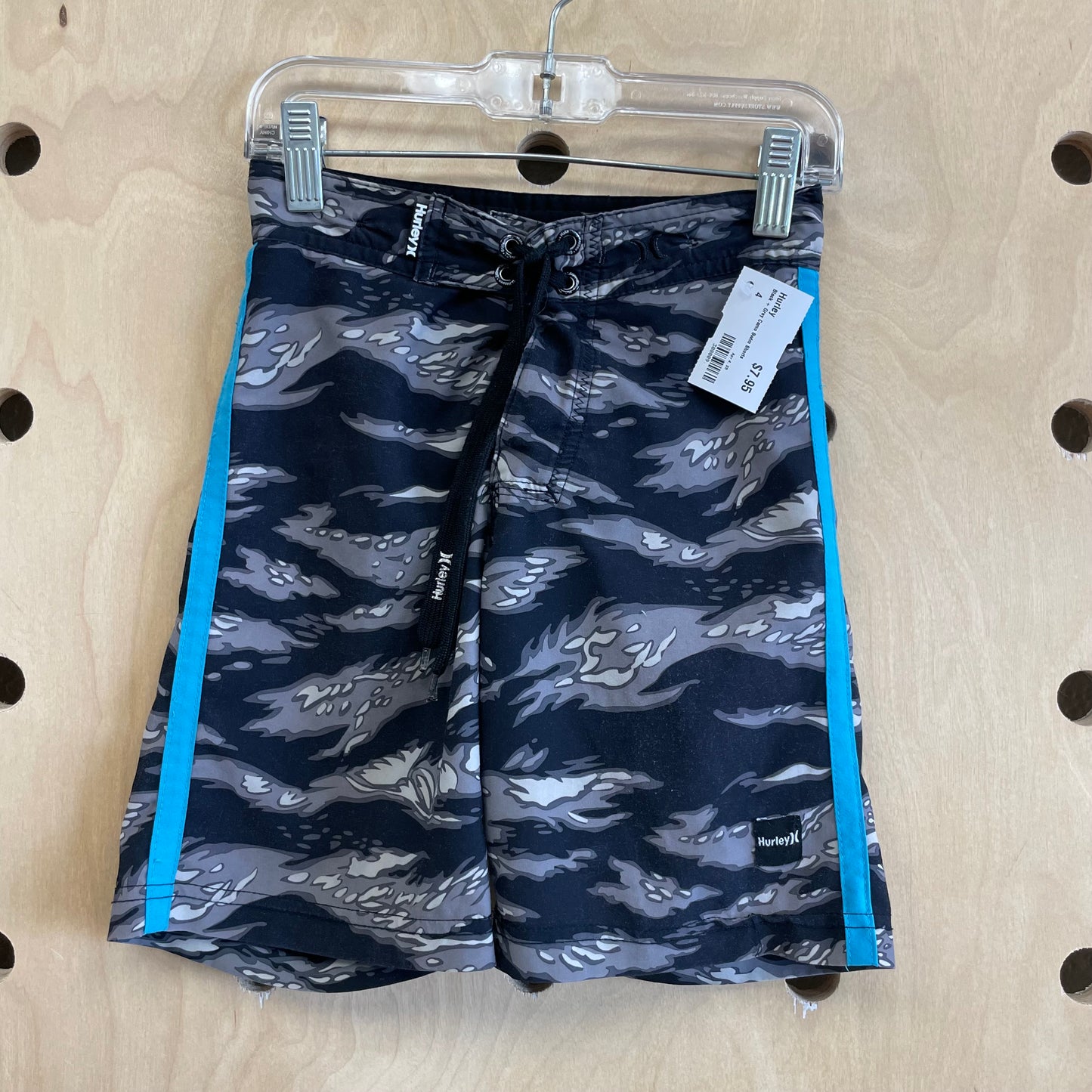 Black + Grey Camo Swim Shorts