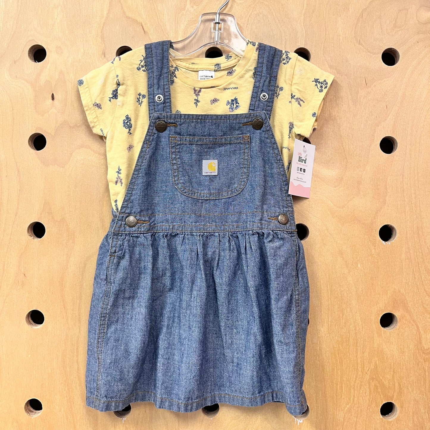 Yellow Floral + Chambray Outfit