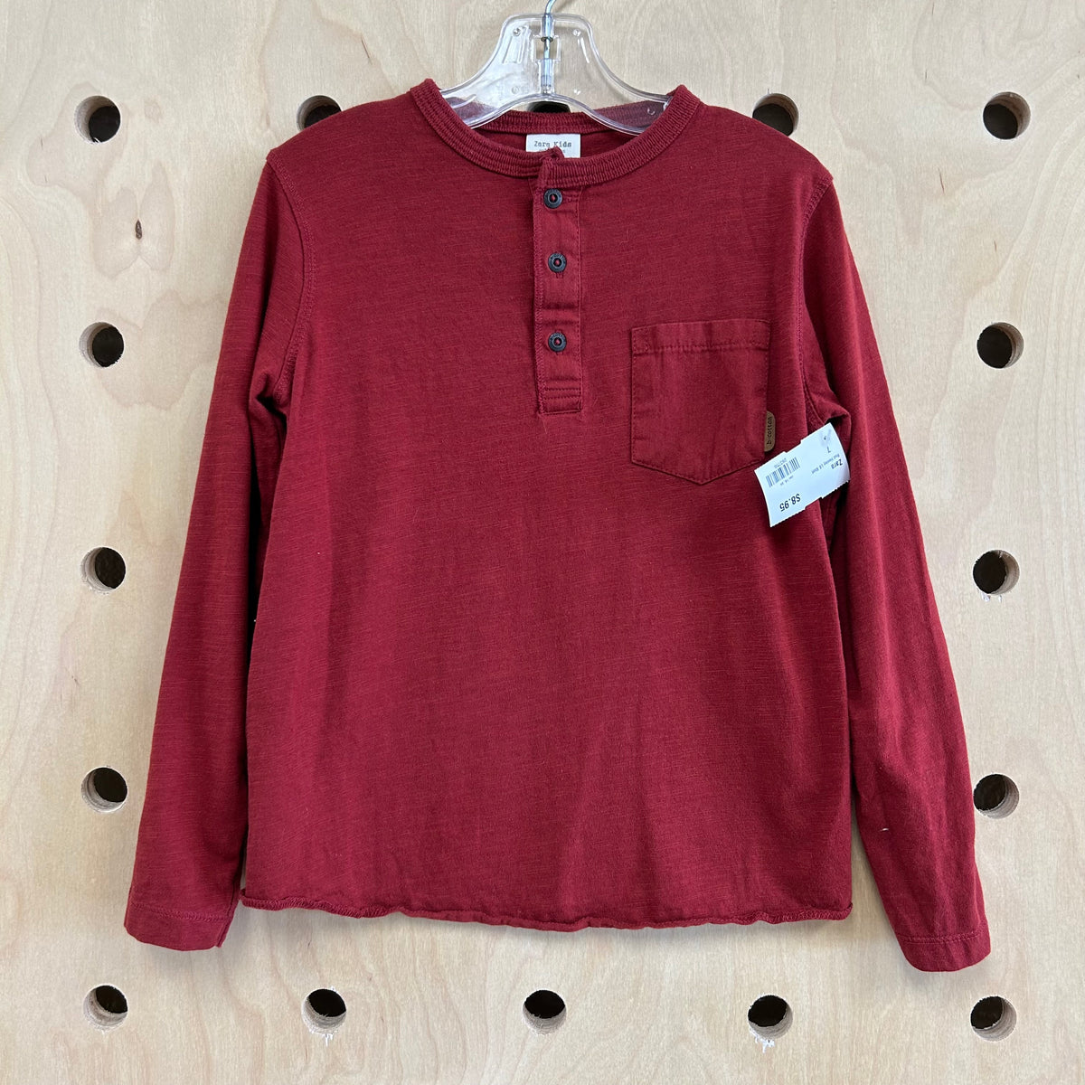 Red Henley LS Shirt