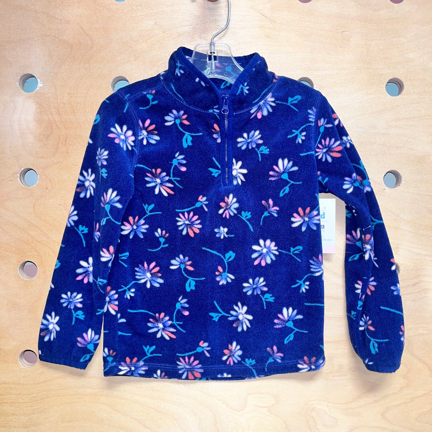 Blue Floral Fleece 1/4 Zip