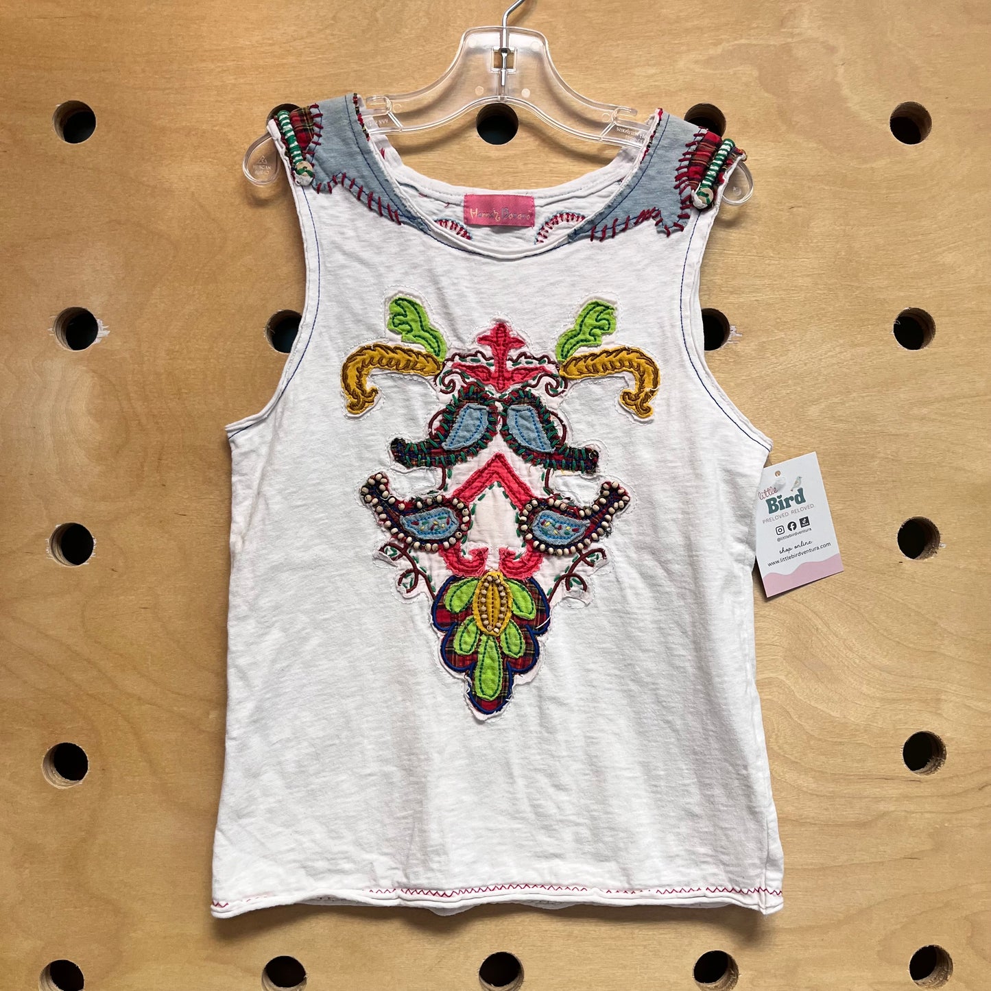Colorful Wood Bead Patches Tank