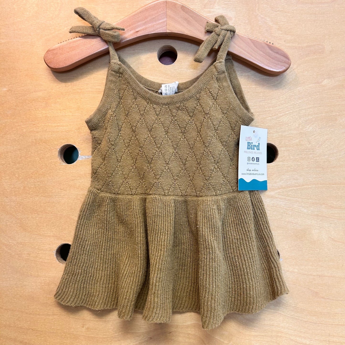 Organic Diamond Ribbed Dress