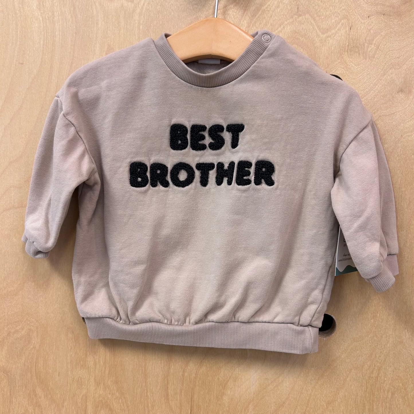 Beige Best Brother Pullover