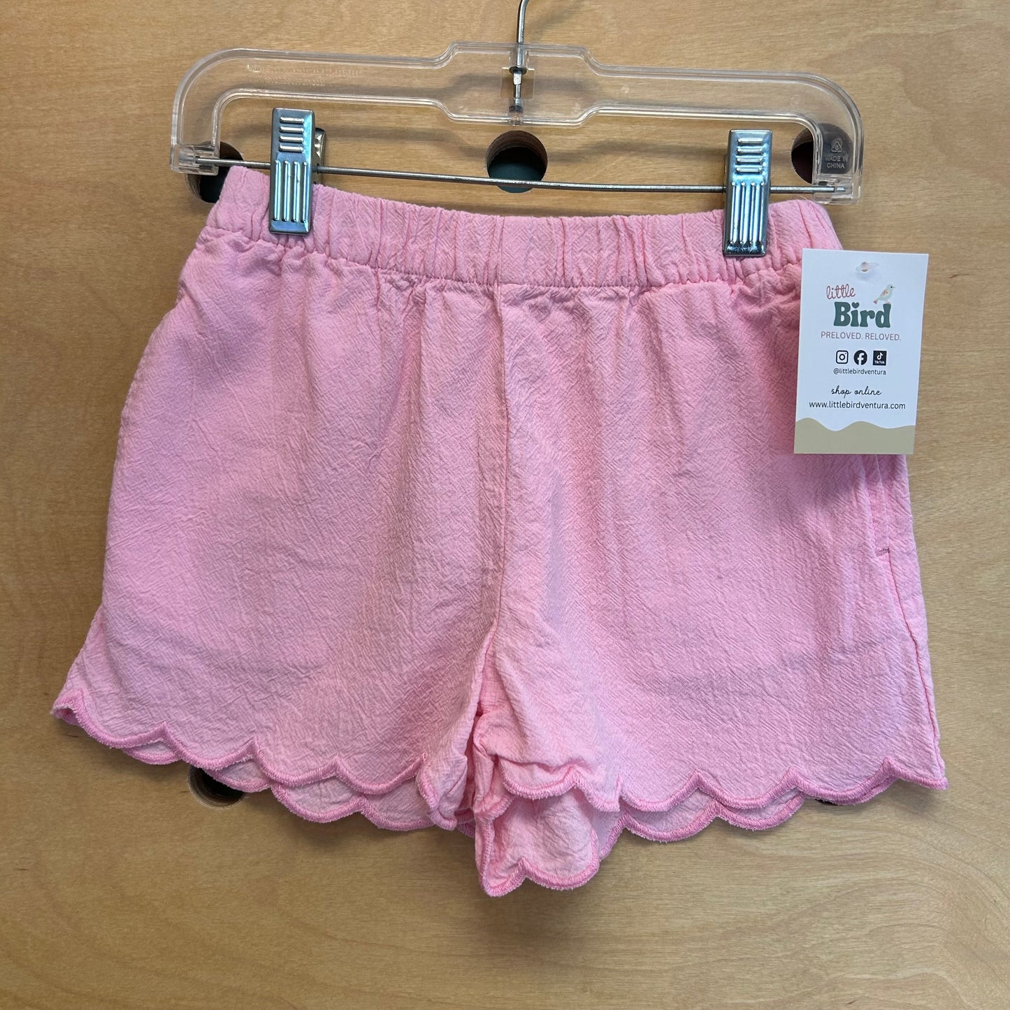 Pink Lettuce Hem Shorts