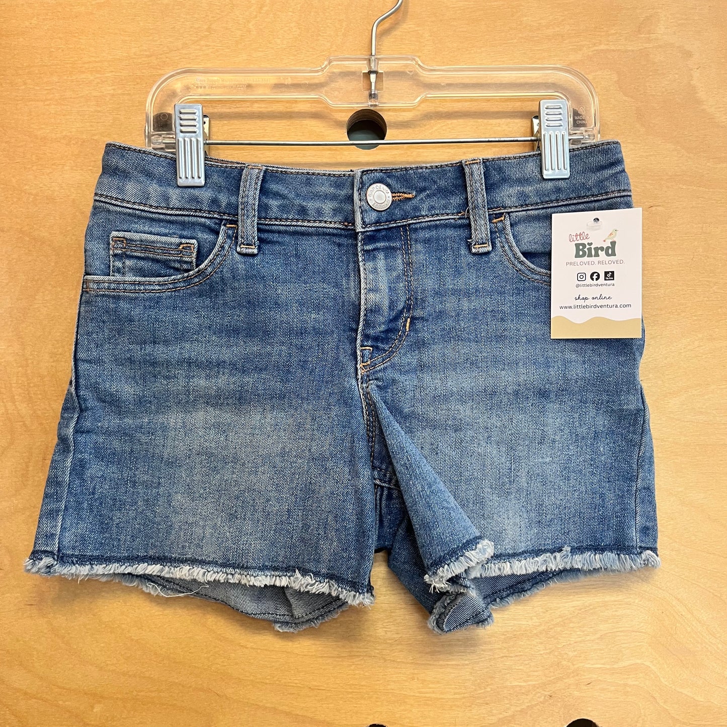 Stretch Midi Denim Shorts