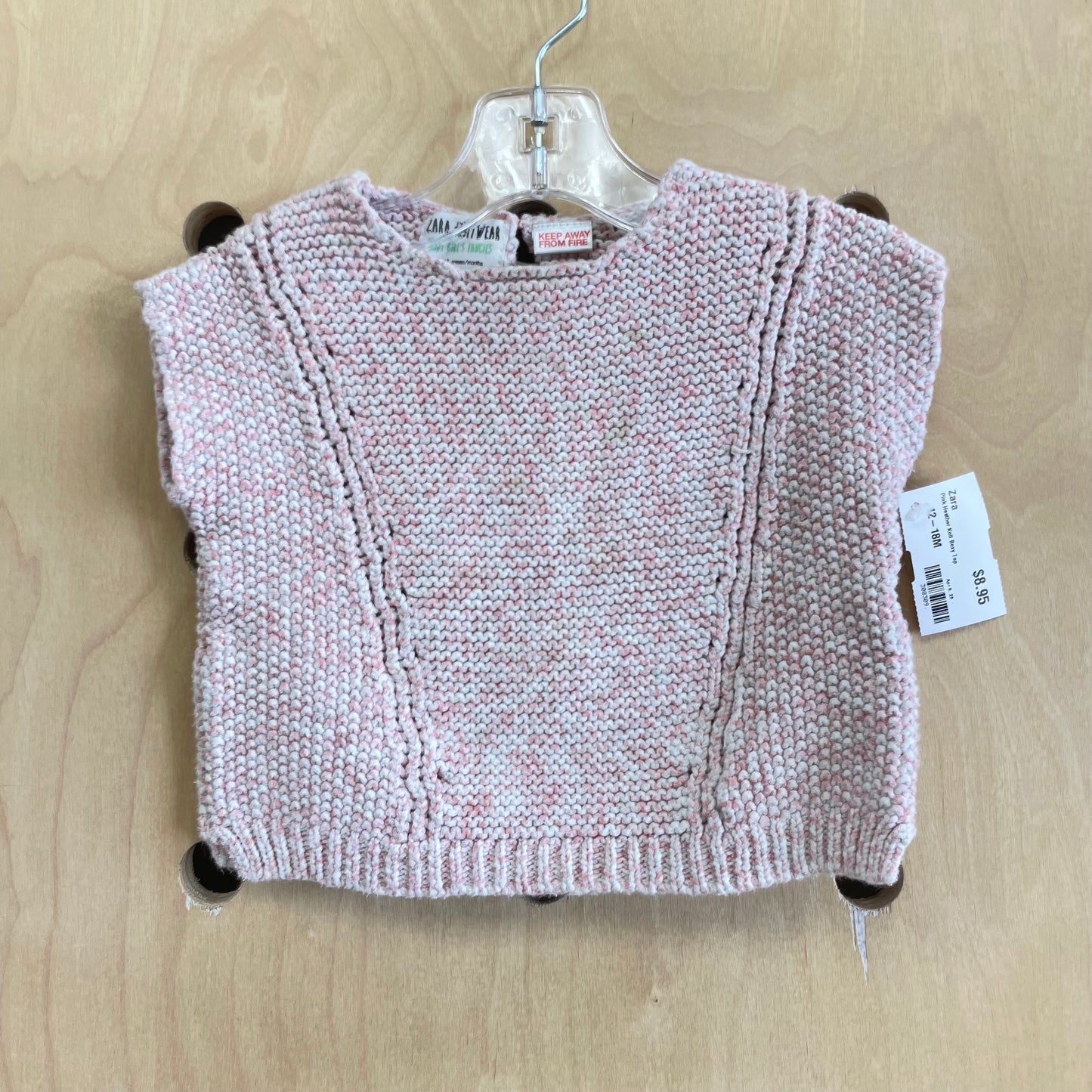 Pink Heather Knit Boxy Top
