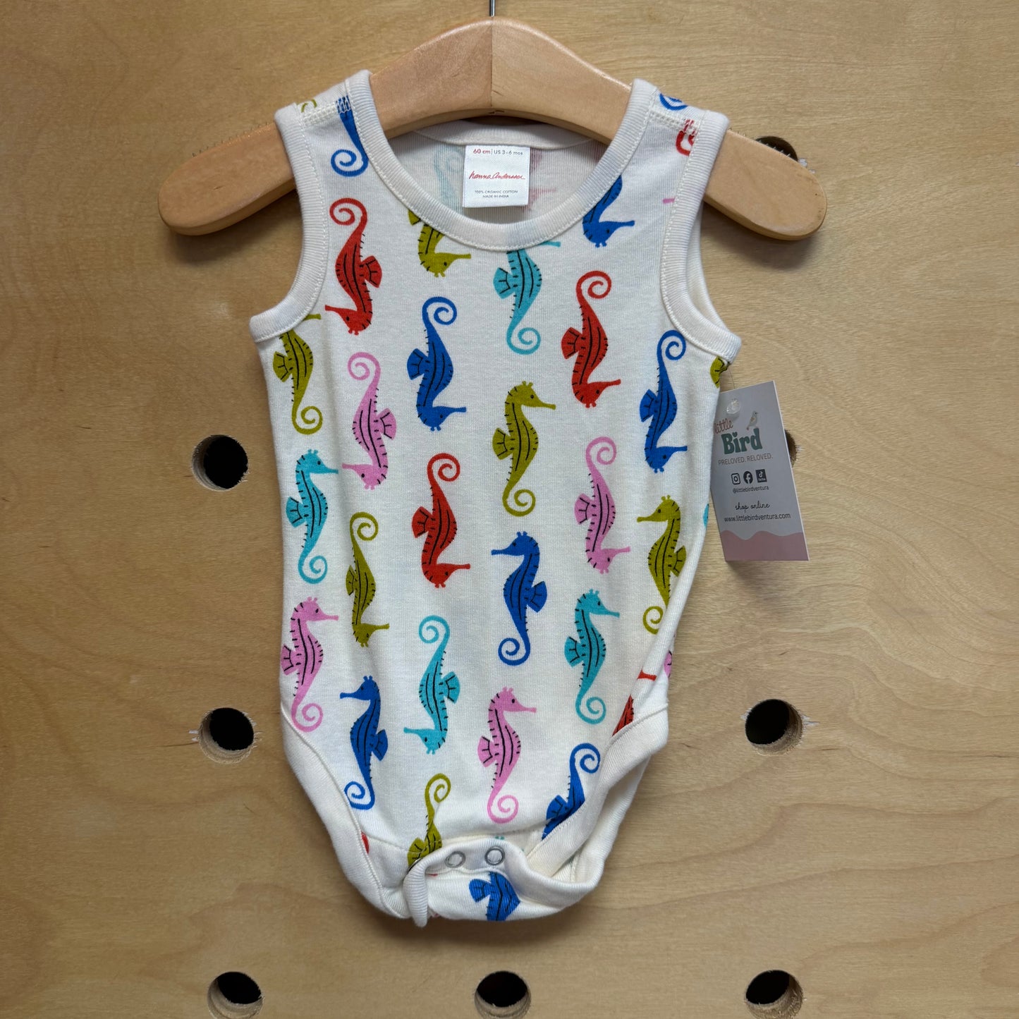 Organic Multicolor Seahorse Bodysuit