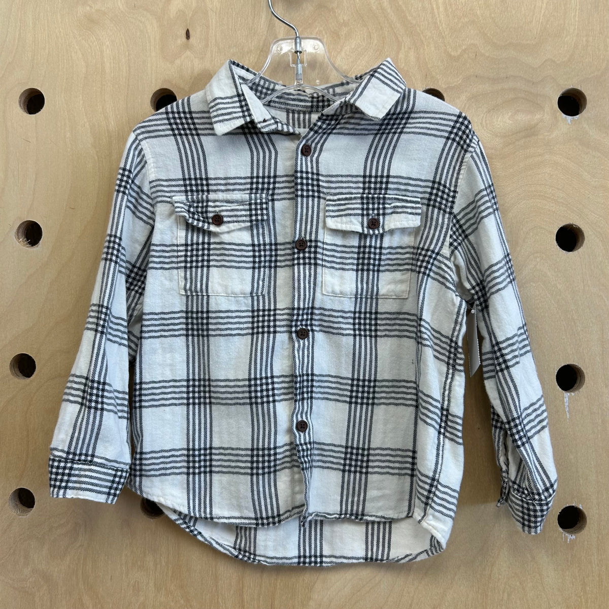 Blue + White Plaid Button Up