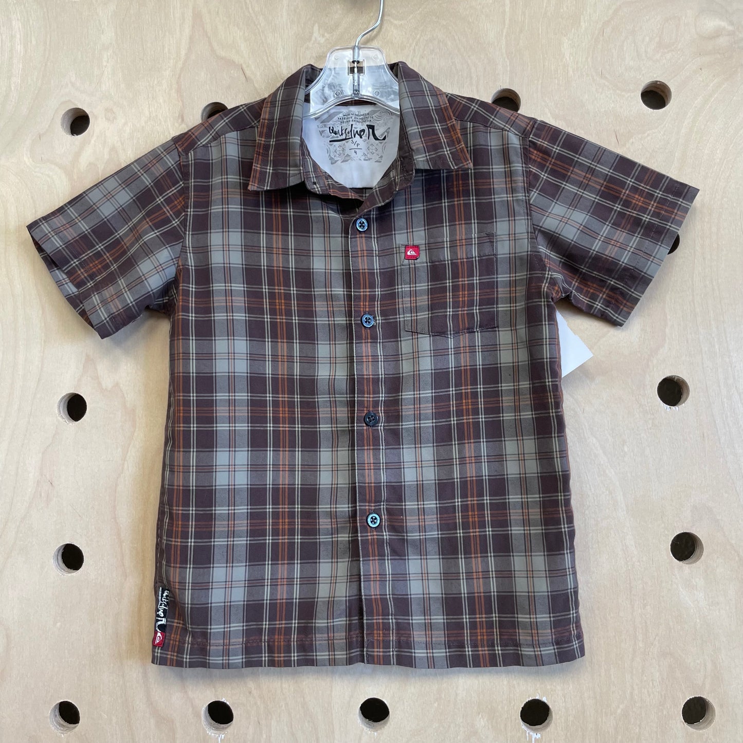 Brown Plaid Button Up