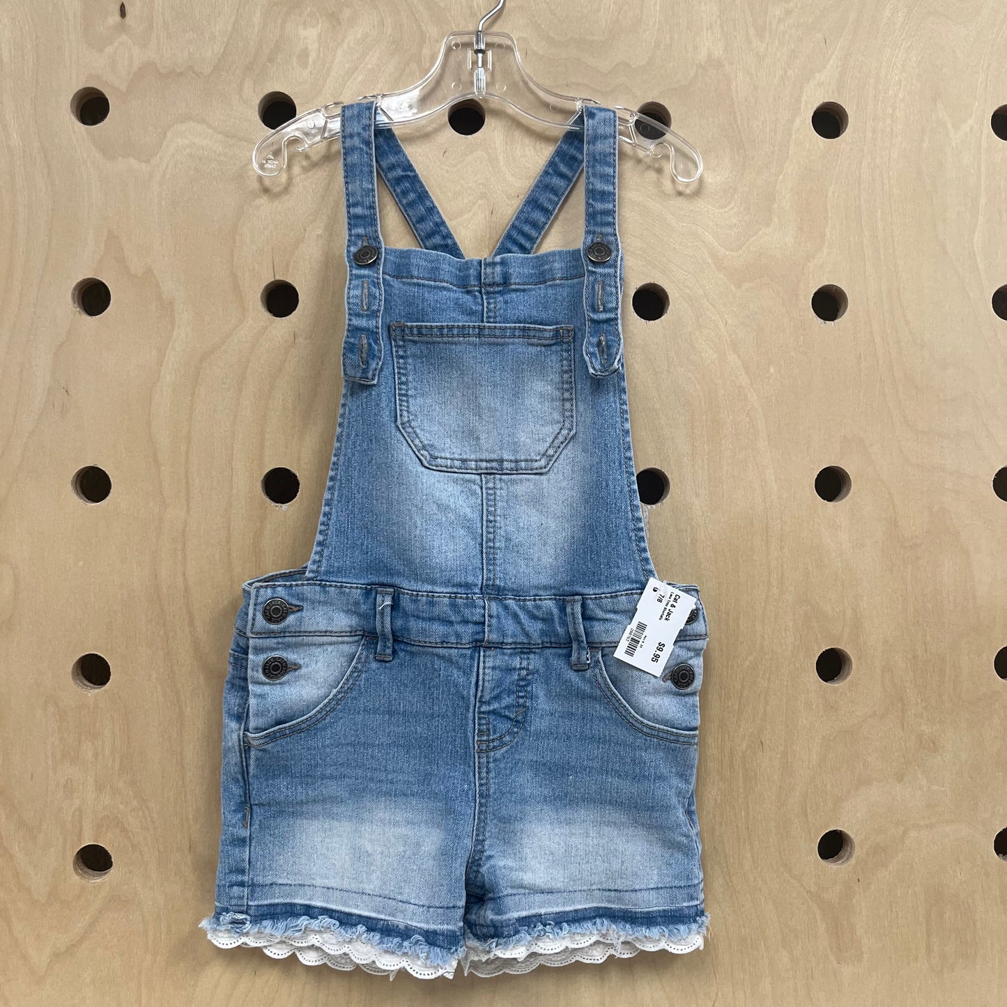 Lace Trim Shortalls