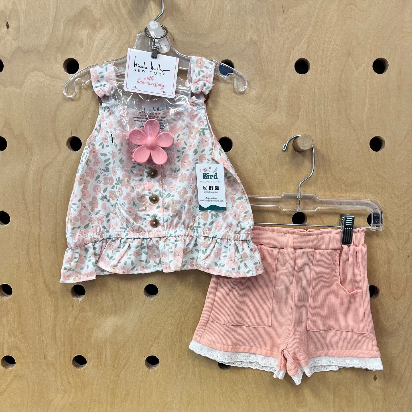 Peach Floral 3pc Outfit NEW!