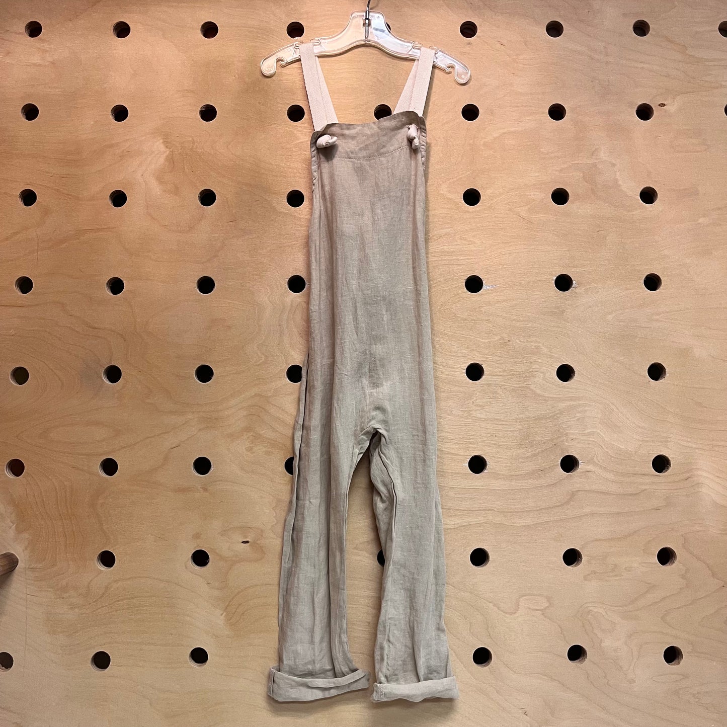 Beige Organic Linen Romper