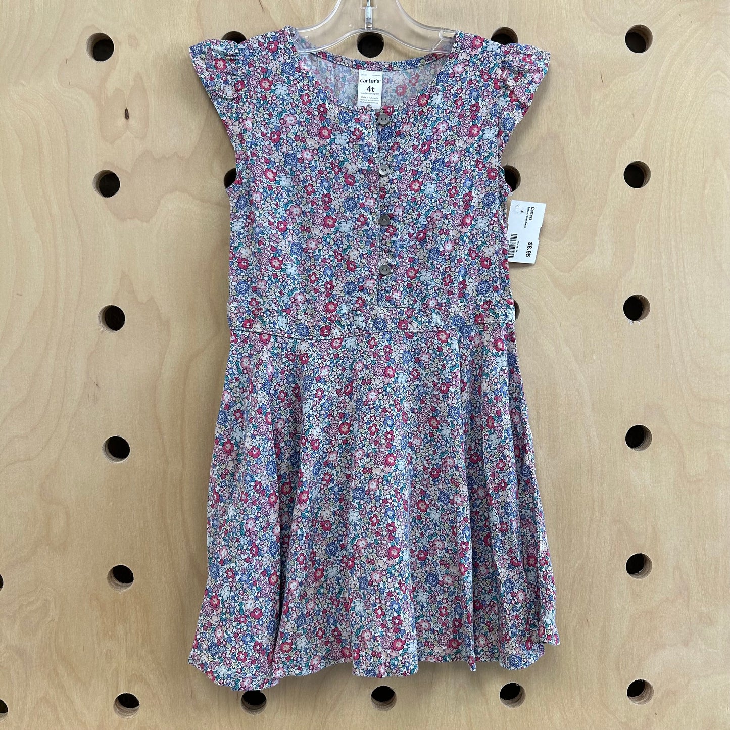Button Floral Dress