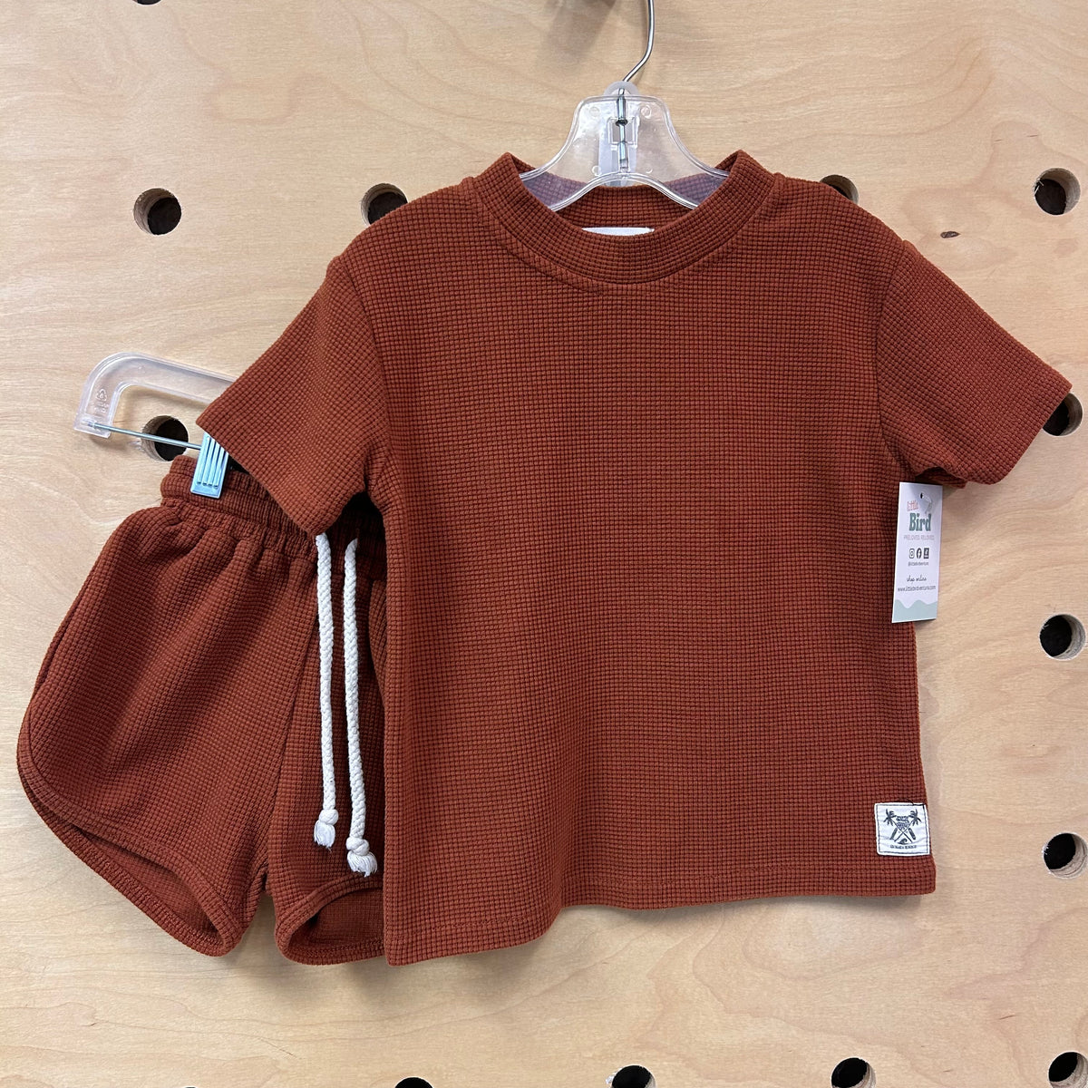 Brown Thermal Top & Shorts
