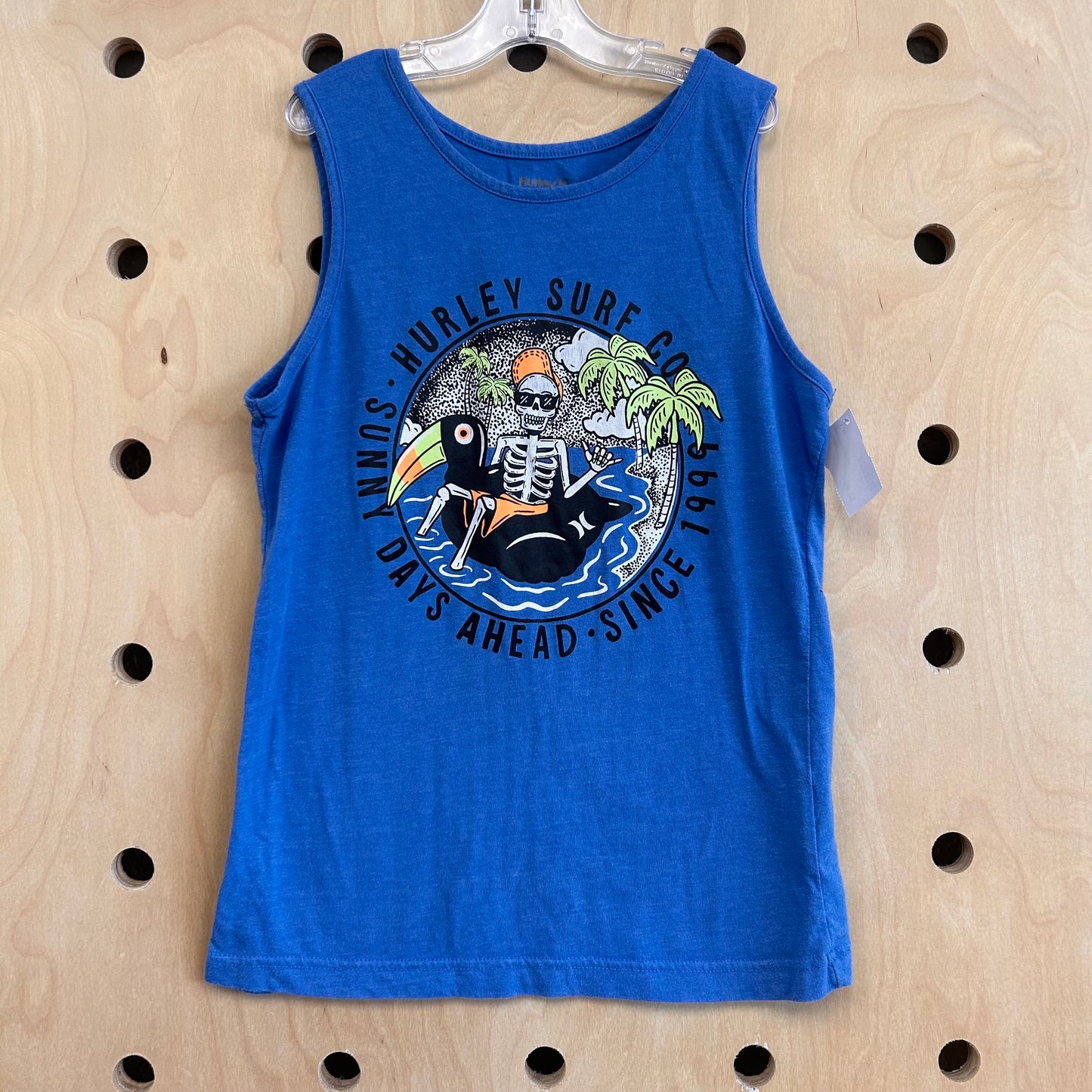 Blue Skeleton Logo Tank