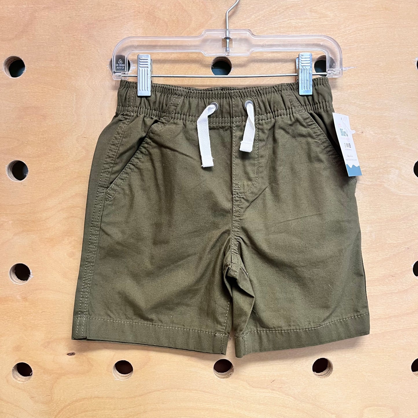 Olive Drawstring Shorts