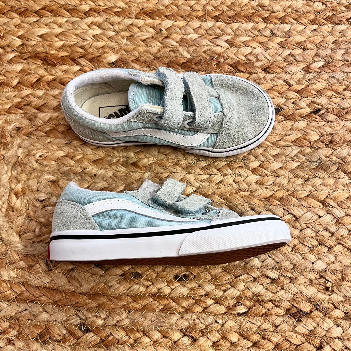 Blue & Green V Skate Sneakers
