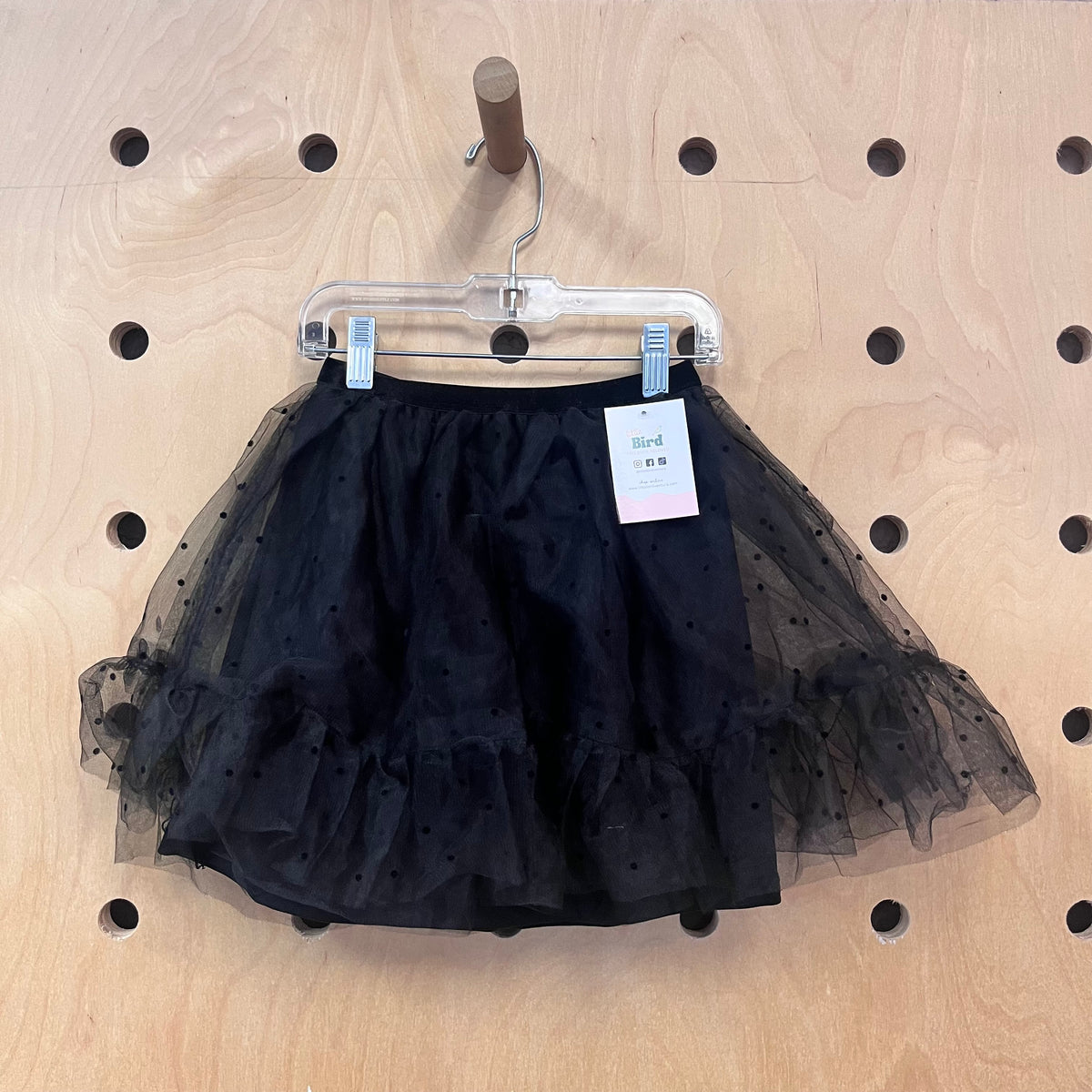 Black Polka Dot Tulle Skirt