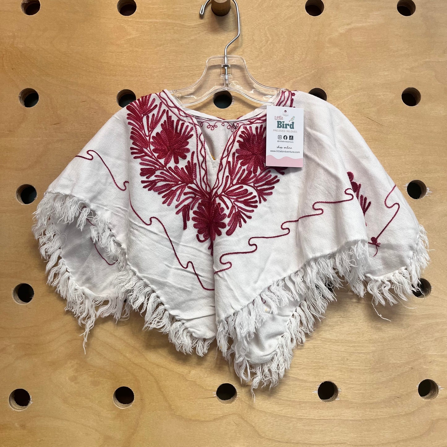 White/Red Embroiders Shall
