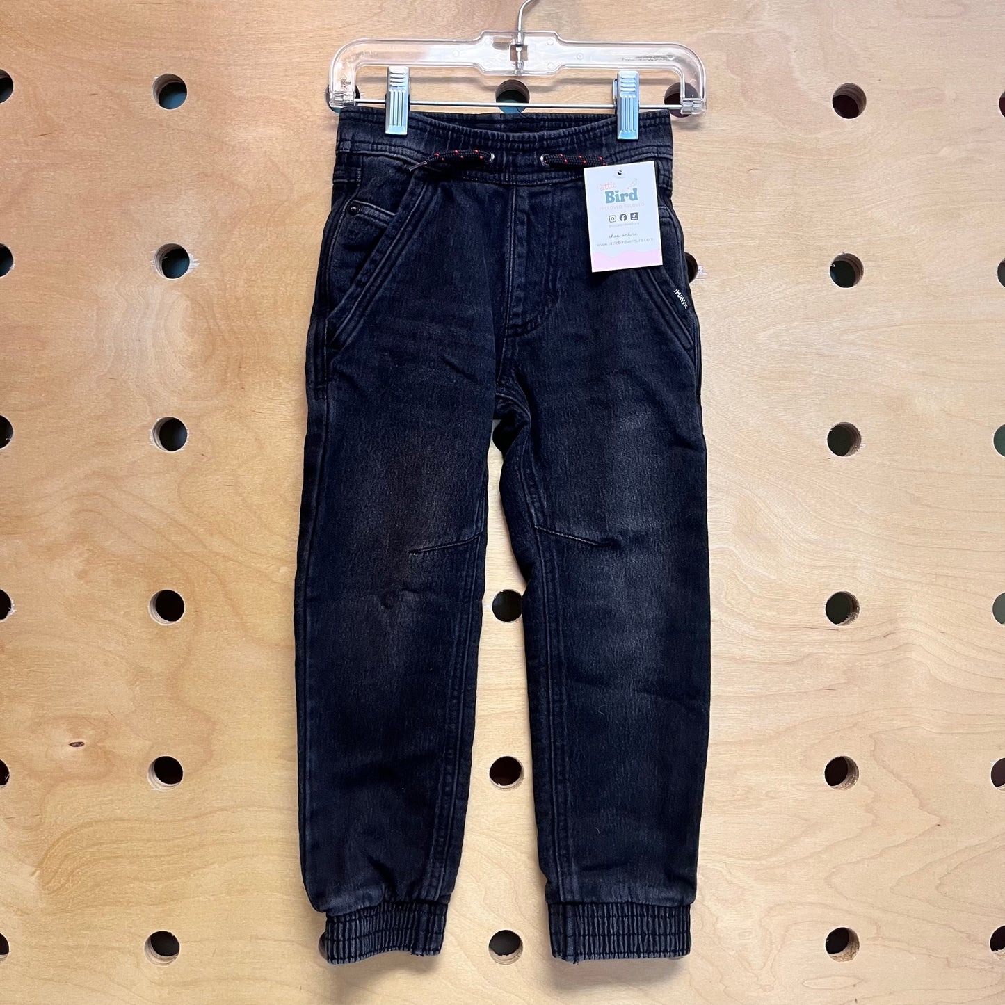 Black Denim Joggers