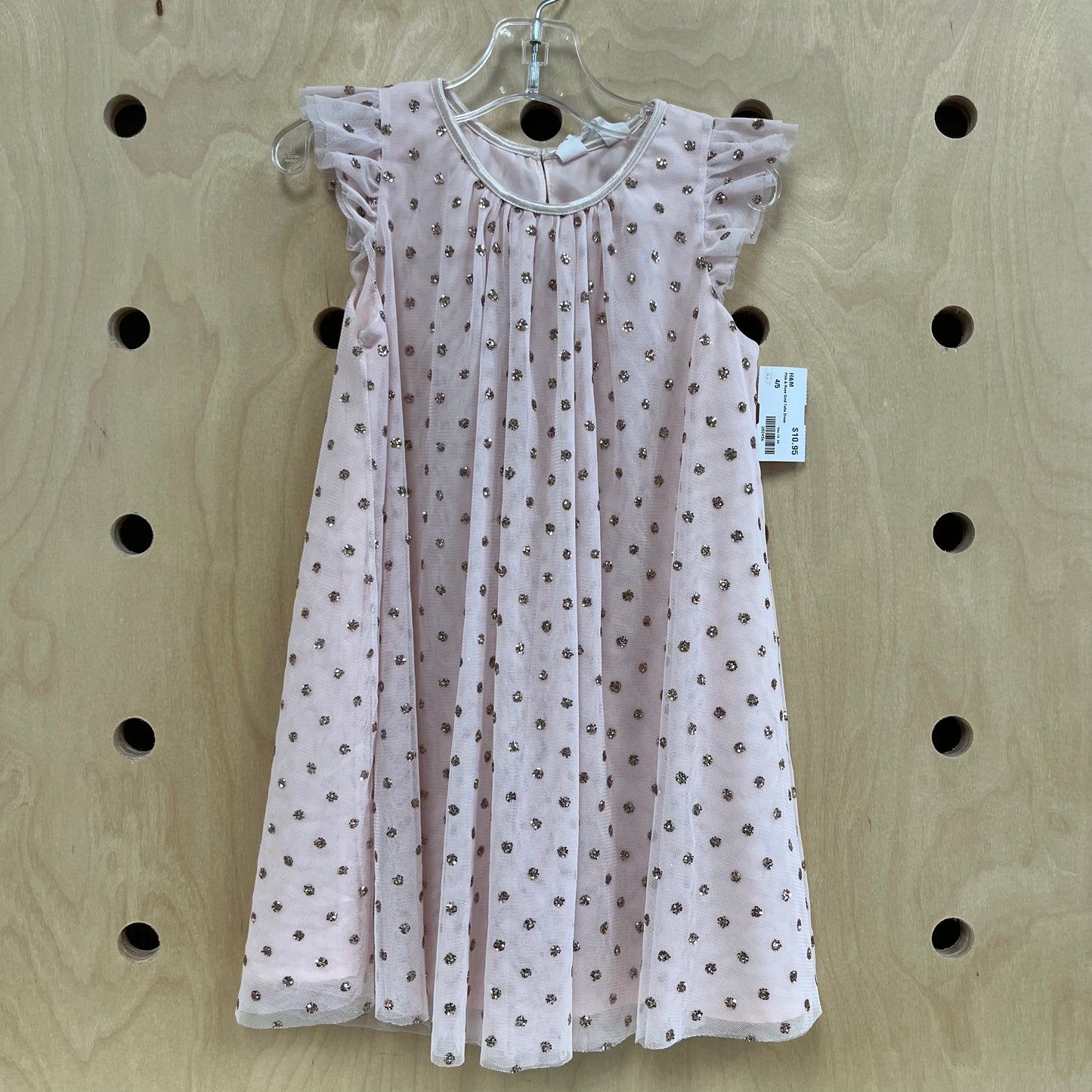 Pink & Rose Gold Tulle Dress