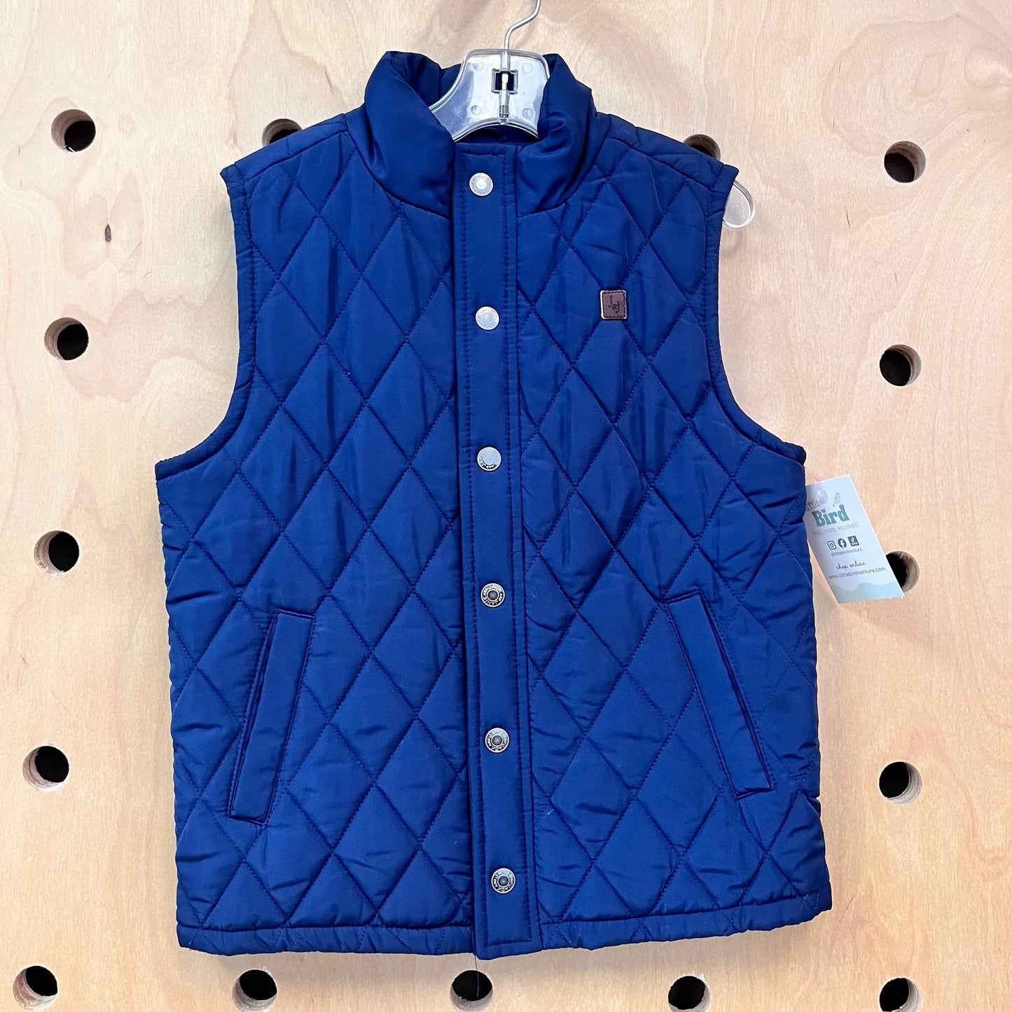 Navy Blue Quilted Puffer Vest