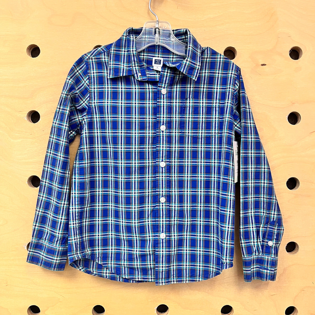 Blue Plaid Button Up