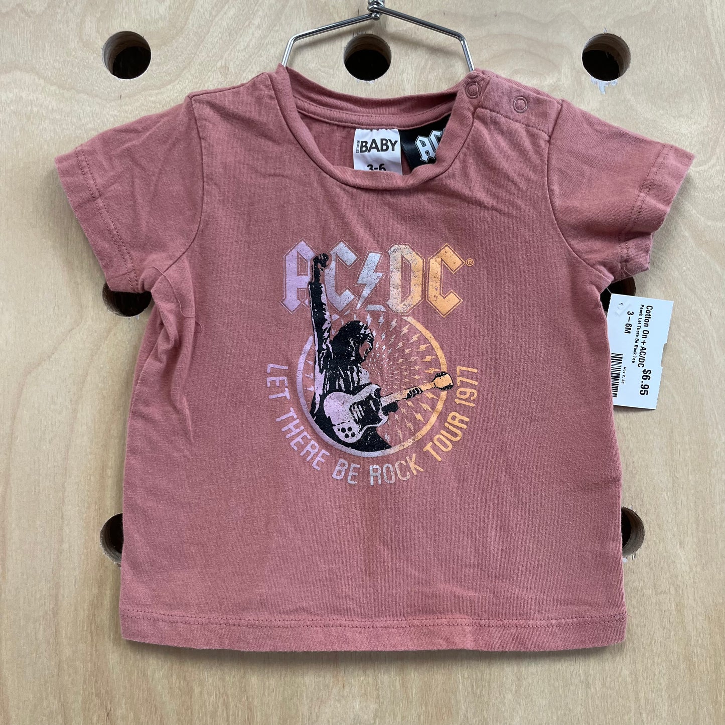 Peach Let There Be Rock Tee