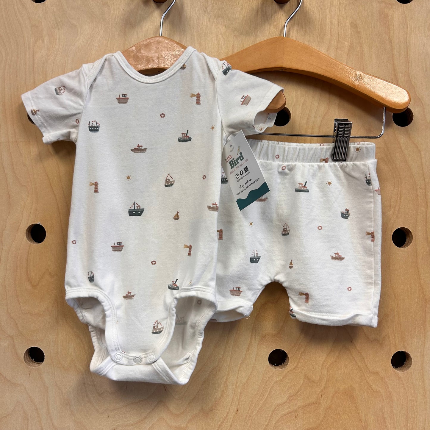 Organic White Sailboat Outfit