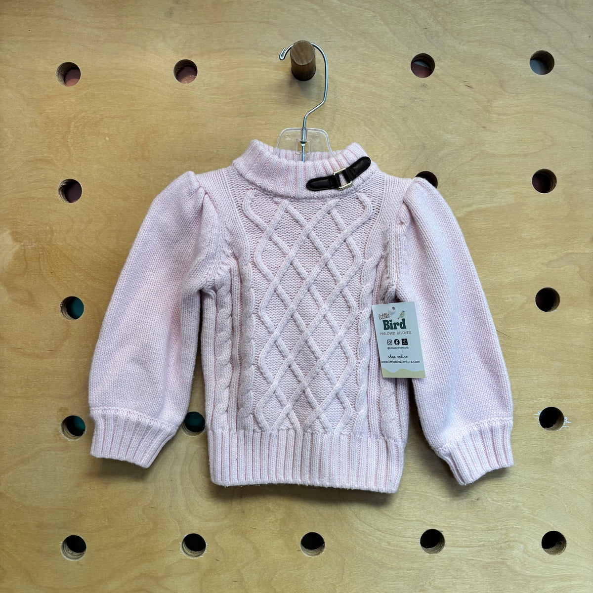 Pink Cable Knit Sweater