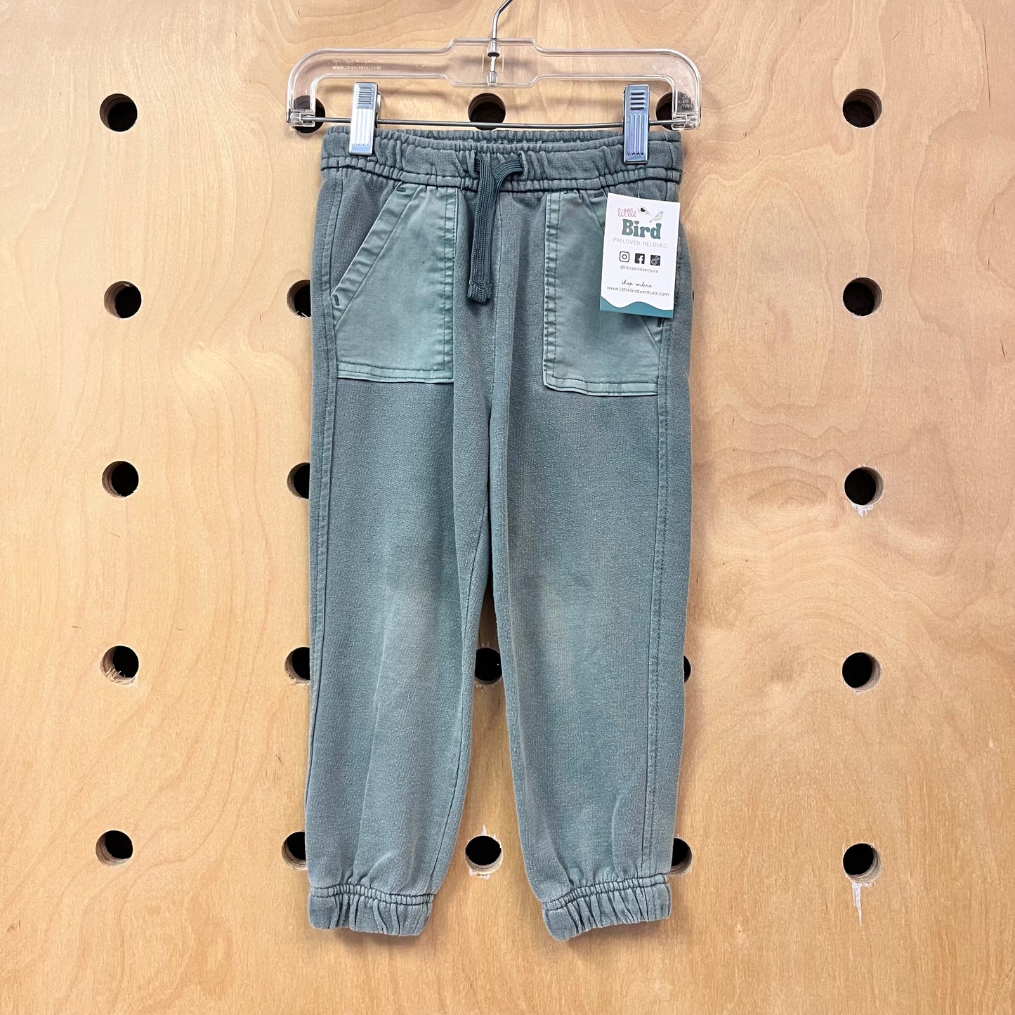Green Front Pocket Joggers
