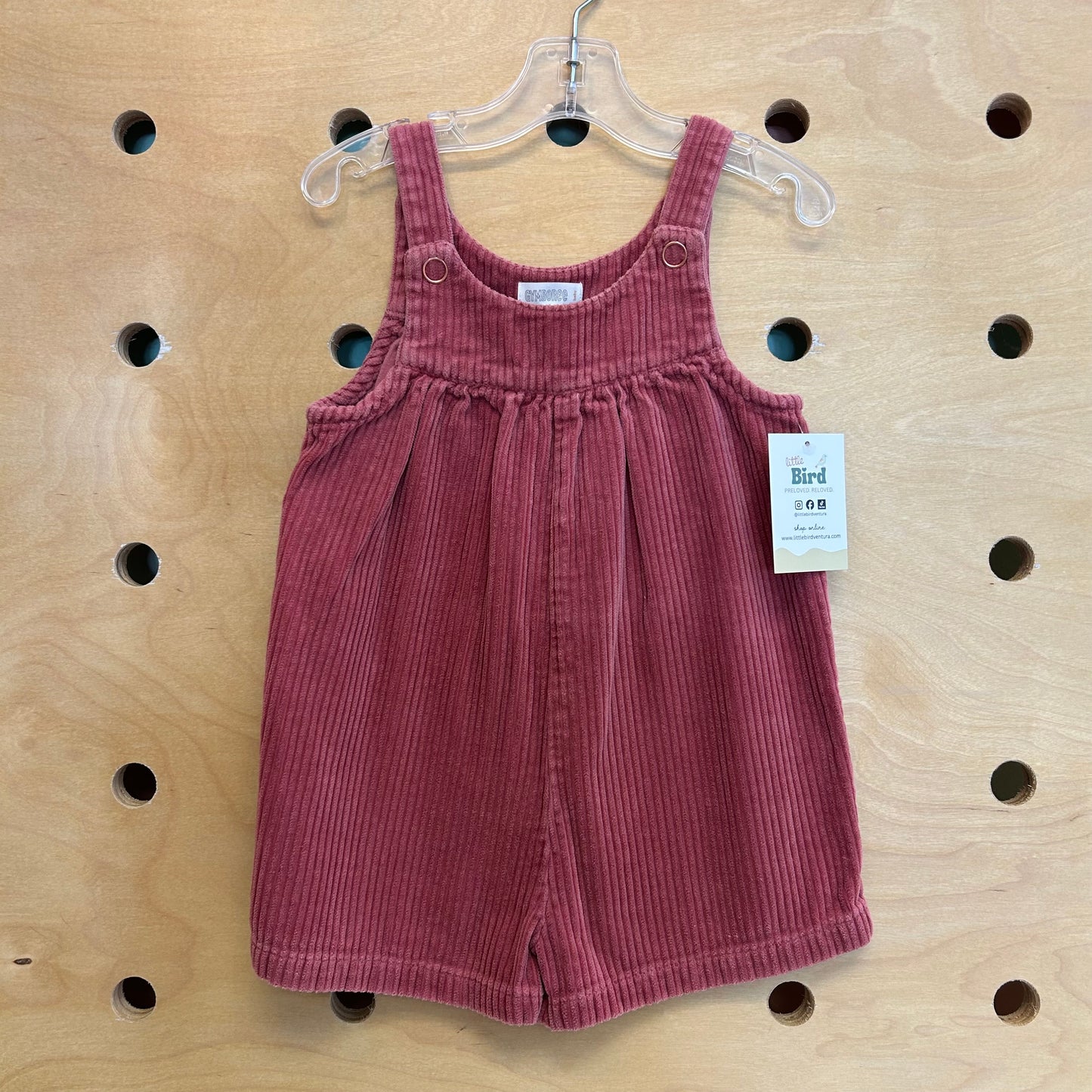 Pink Cord Tank Romper