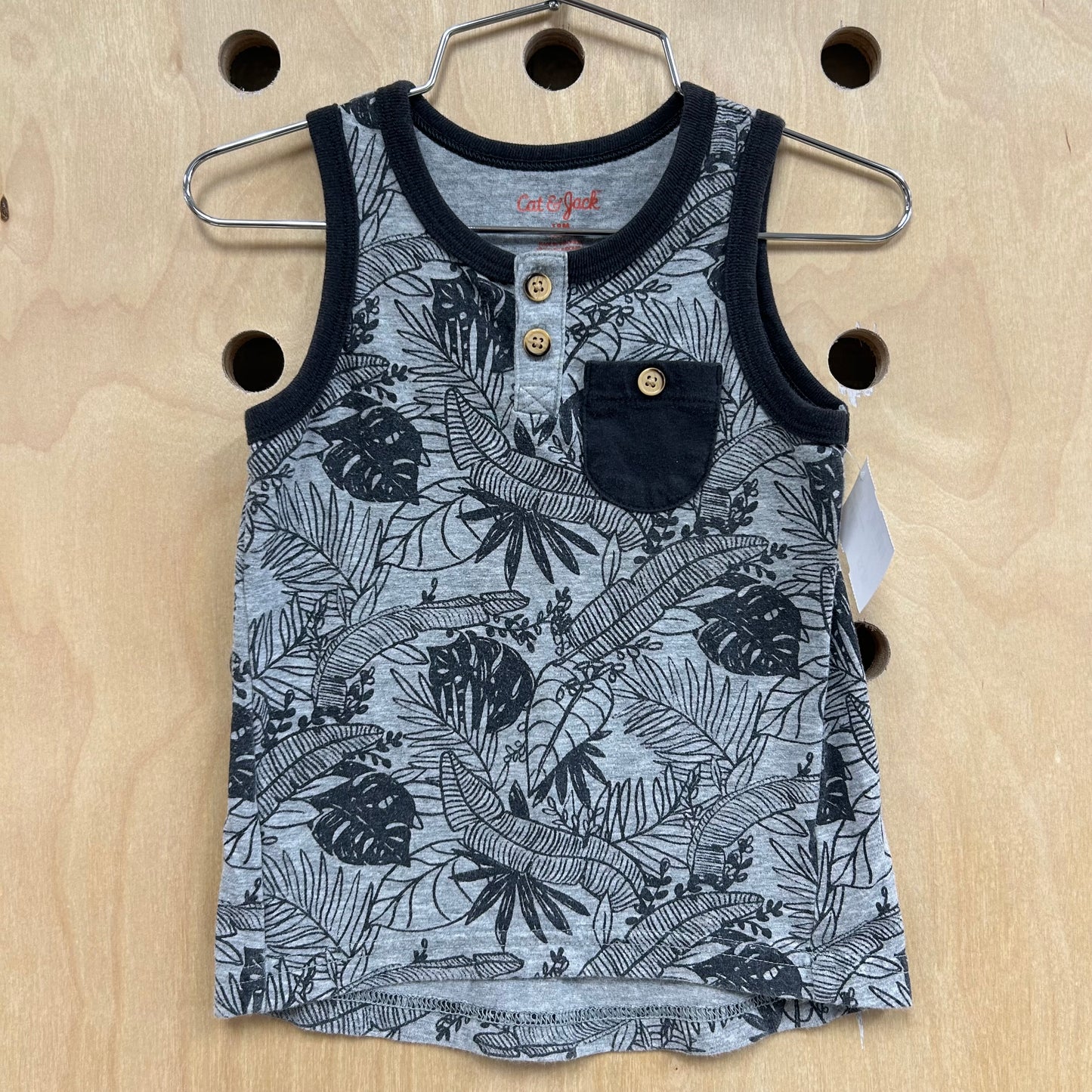 Grey+Black Leaves Tank