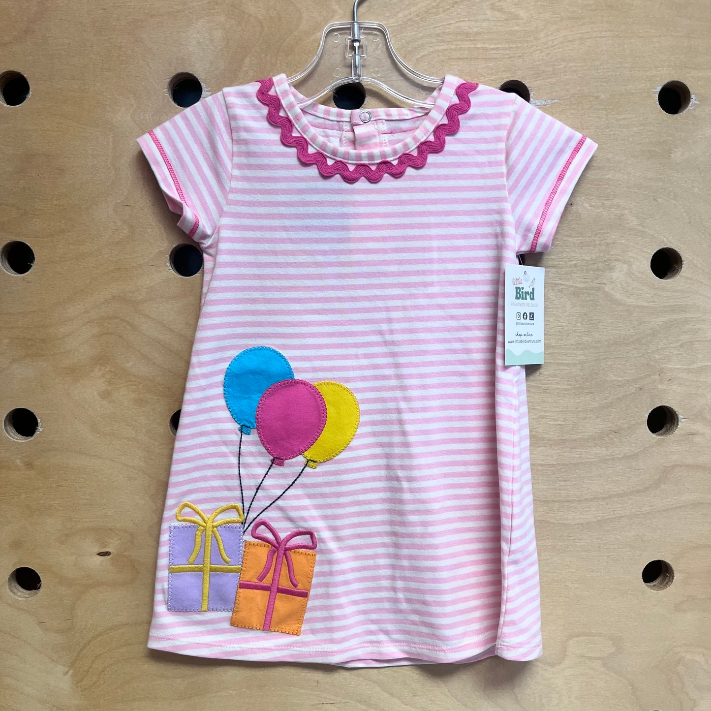 Pink Striped Balloons Dress NEW!