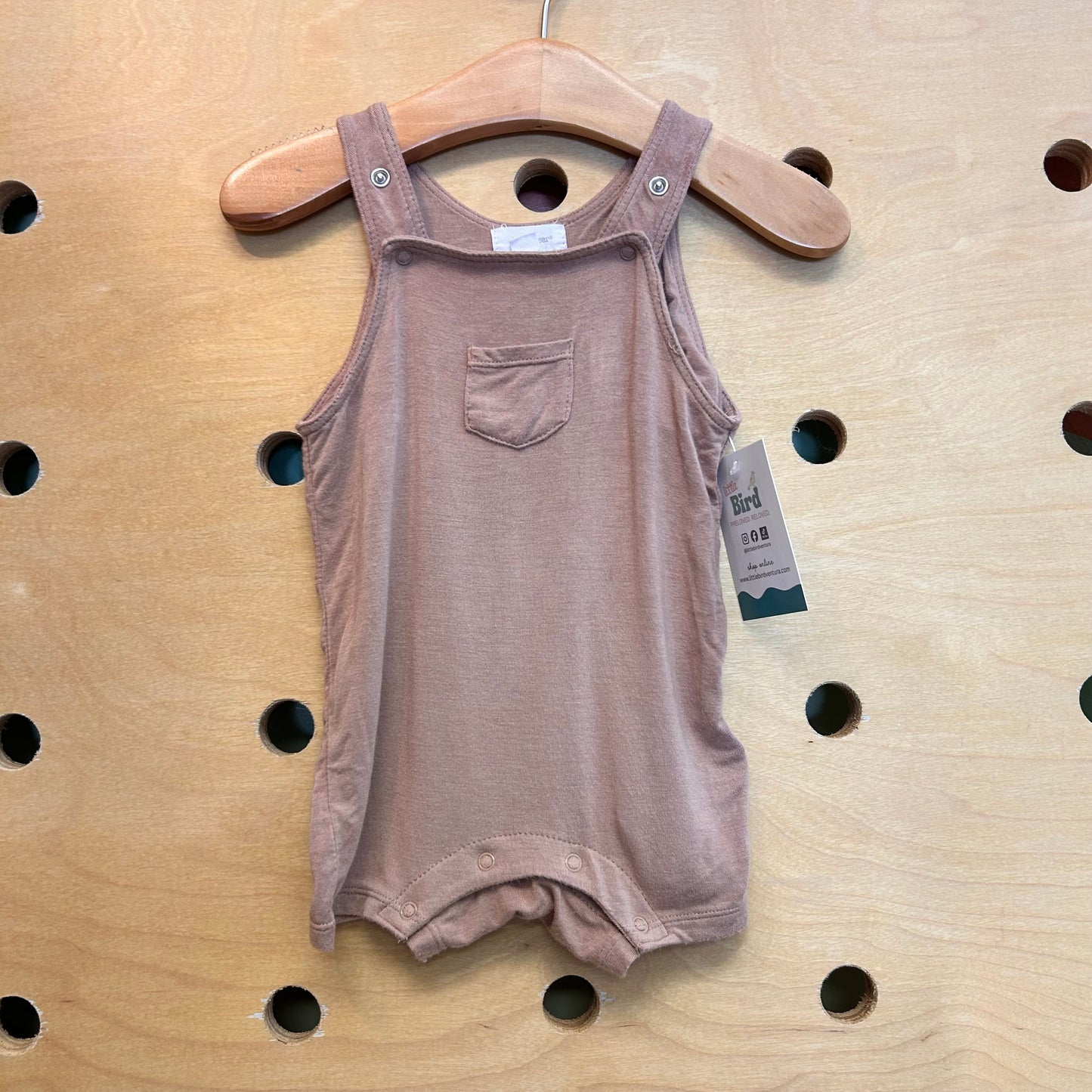Bamboo Brown Pocket Romper