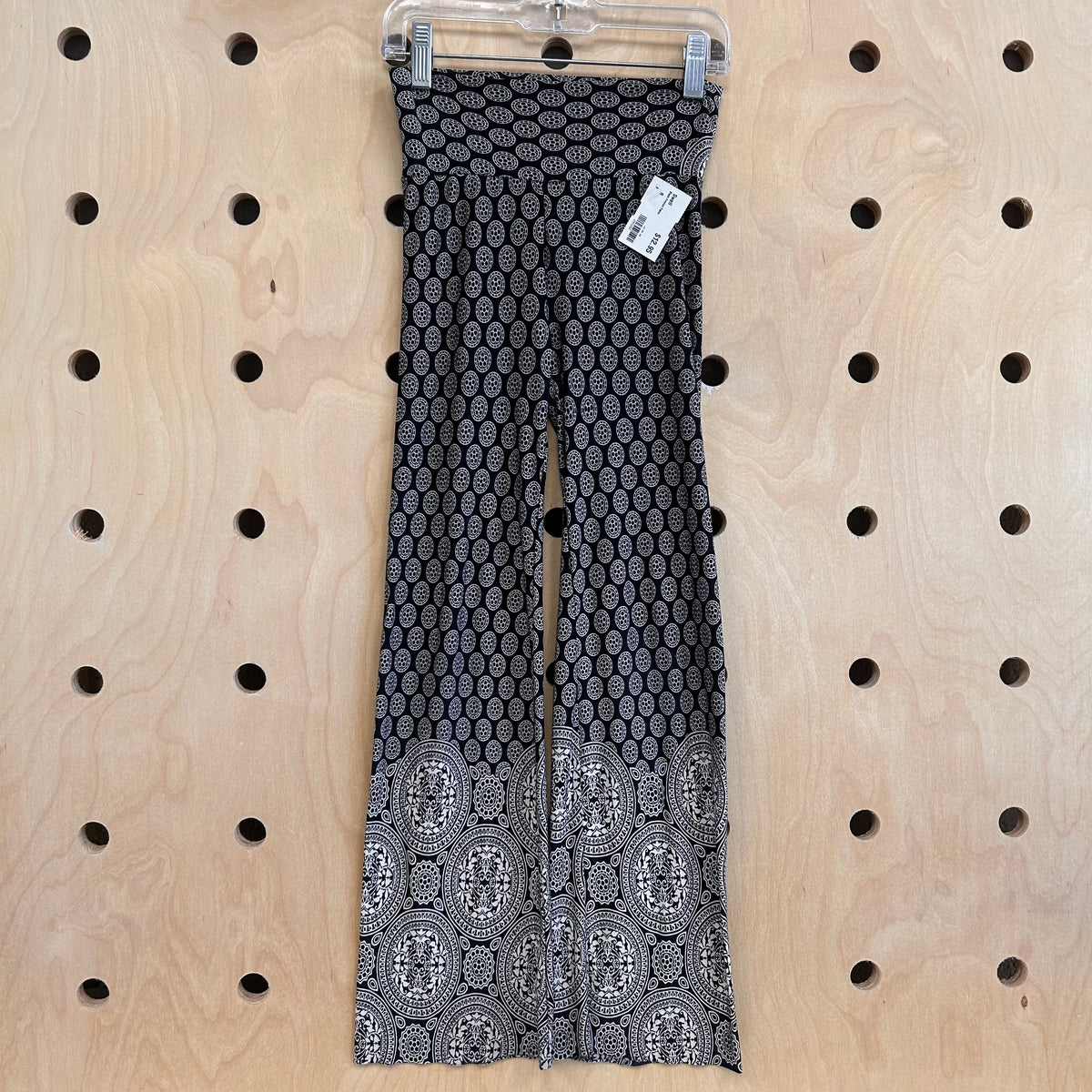 Black Printed Pants