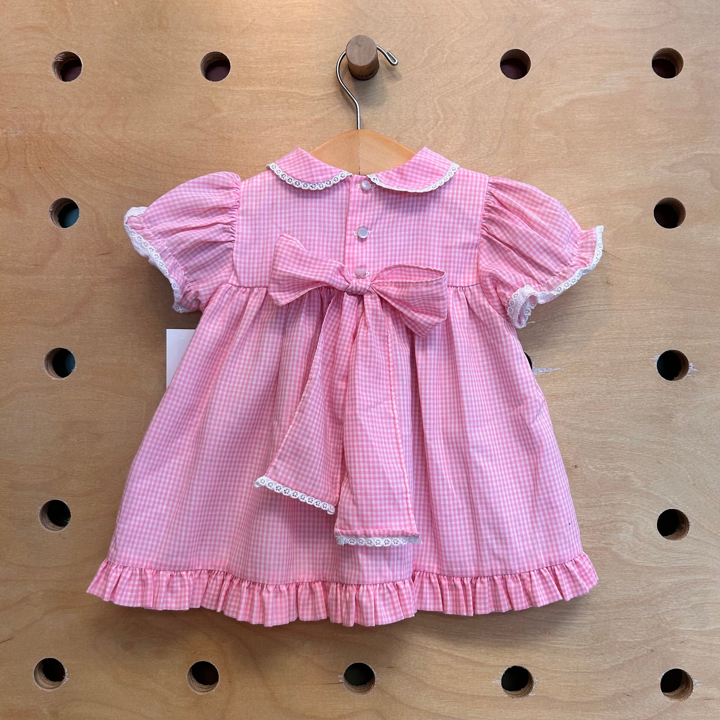 Little One Pink Gingham Smocked Dress