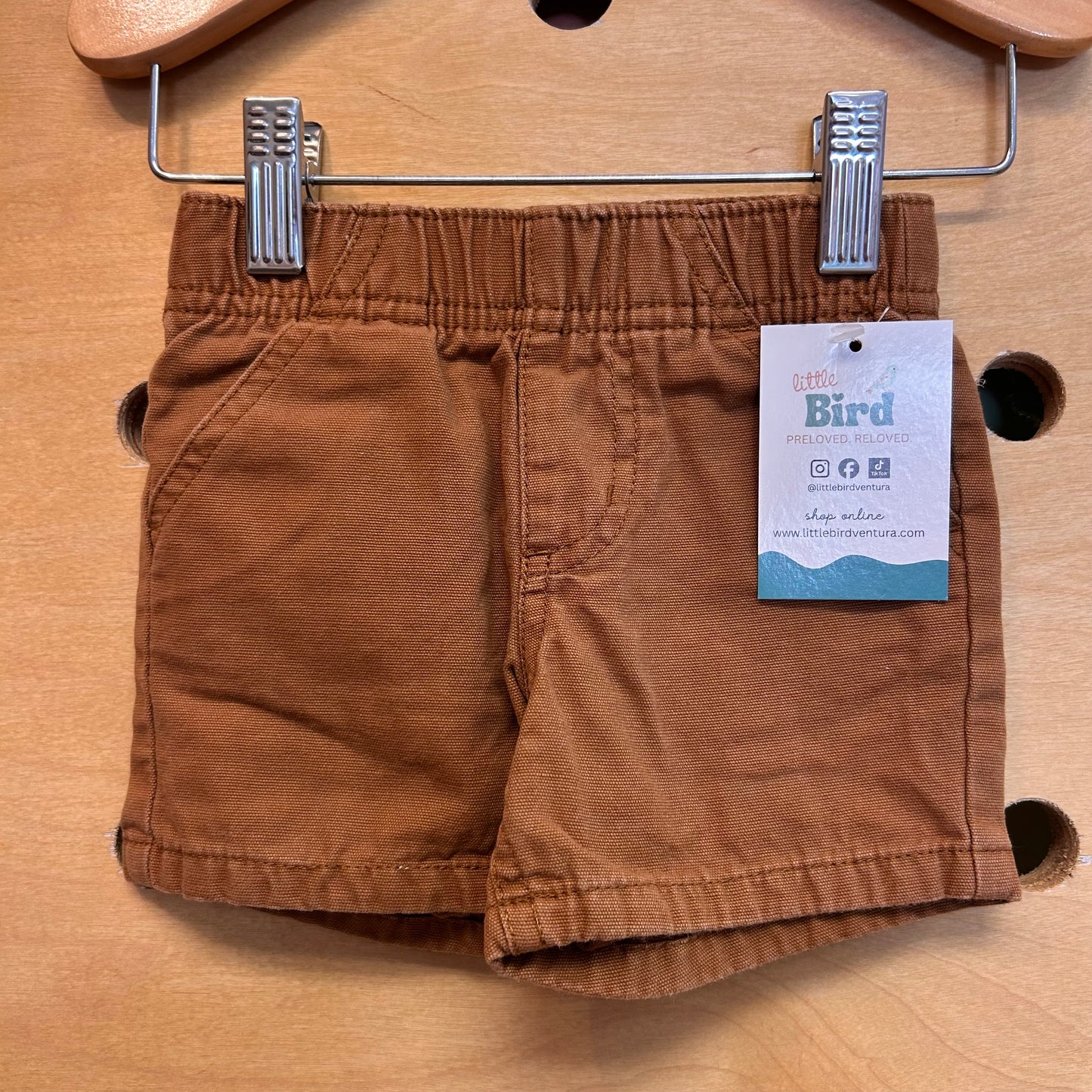 Brown Pull On Shorts