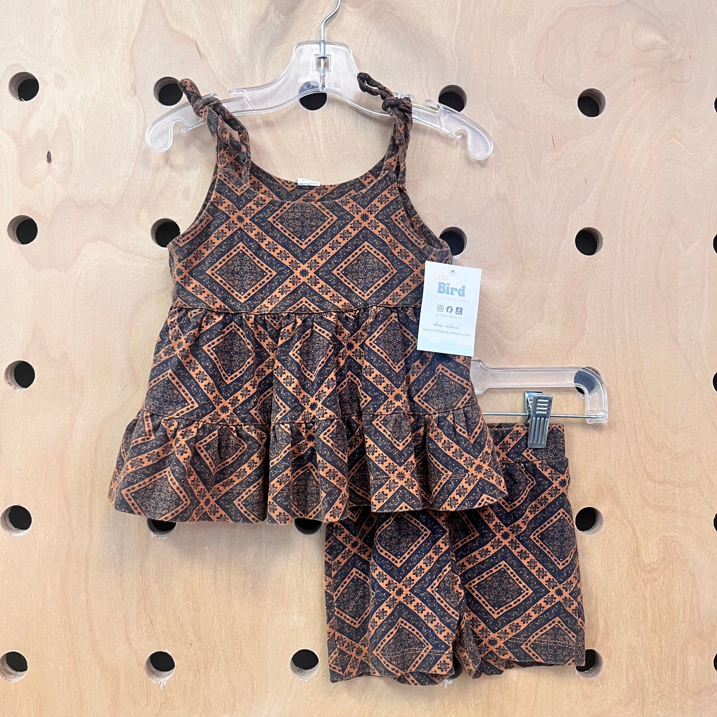 Organic Brown/Grey Floral Outfit