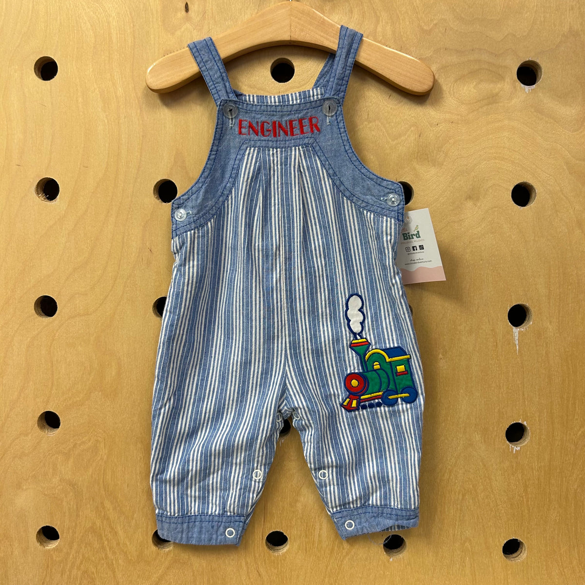 Blue Striped Engineer Overalls