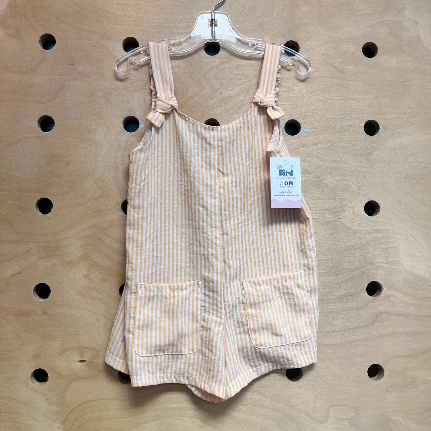 Yellow/White Striped Romper