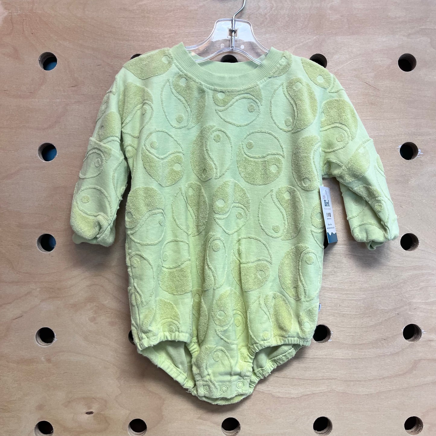 Green Terry Ying-Yang Bubble Romper